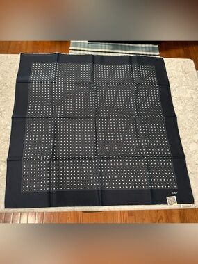 Echo Navy and White Star Silk Scarf